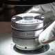 A canister containing a sample from Ryugu, given to NASA by Japanese space agency JAXA.